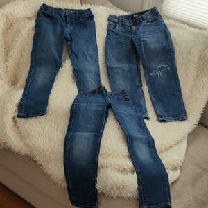 Lot Of Three The Children's Place and Old Navy Straight Blue Jeans Size 6 Boy